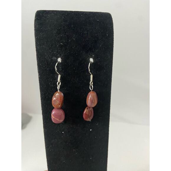 Handmade mookaite earrings - Picture 1 of 3